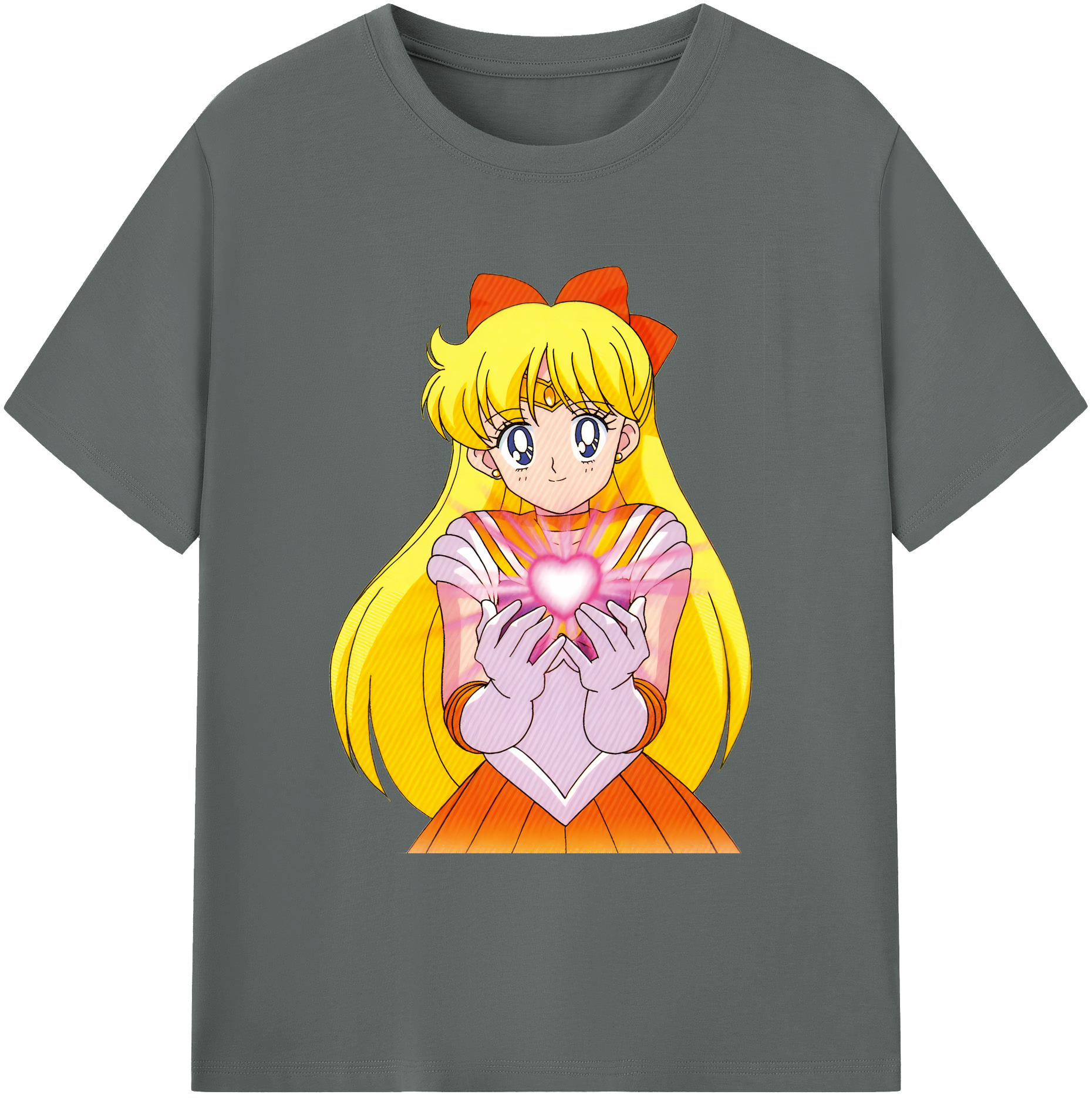 （画像用） 美少女戦士セーラームーン 愛野 美奈子 あいの みなこ Sailor Moon Aino Minako 綿100％ メンズ半袖Tシャツ｜肌触りやわらか＆通気性
